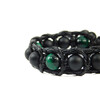 Exclusive leather bracelet &quot;Arrest&quot; Cat&#039;s eye green, Shungite