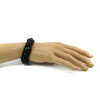 Exclusive leather bracelet &quot;Arrest&quot; Cat&#039;s eye green, Shungite