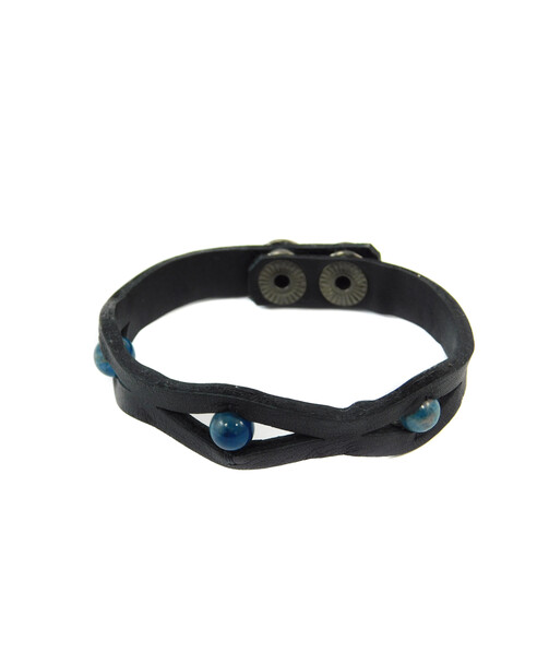 Exclusive Apatite leather bracelet