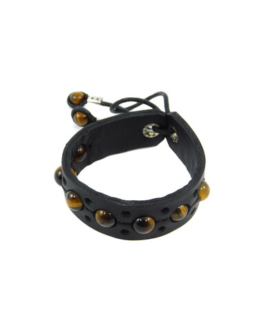 Exclusive leather bracelet Tiger's eye