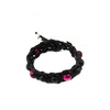 Exclusive leather bracelet &quot;Arrest&quot; Cat&#039;s eye pink, Shungite