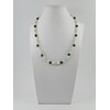 Exclusive necklace &quot;Serpentine&quot; Aquamarine barrel, Pearls, Garnet necklace