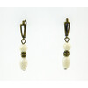 Exclusive earrings &quot;Semyslava&quot; White coral, fig