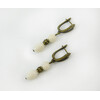 Exclusive earrings &quot;Semyslava&quot; White coral, fig