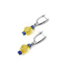 Exclusive earrings &quot;Aidar&quot; Sodalite rondel, Citrine