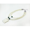 Exclusive necklace &quot;Rain&quot; Mother of pearl, pendant, Malachite