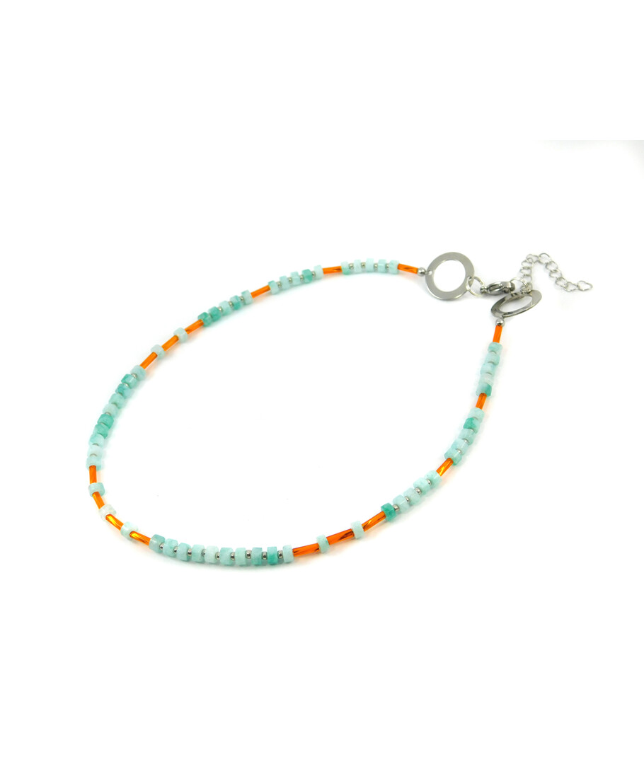 Exclusive necklace "Mena" Amazonite rondel