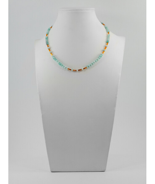 Exclusive necklace "Mena" Amazonite rondel