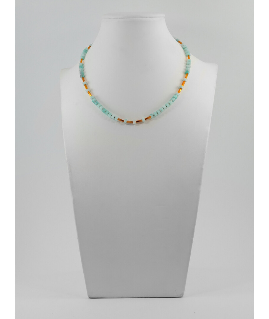 Exclusive necklace "Mena" Amazonite rondel