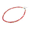 Exclusive necklace &quot;Currant&quot; Quartz facet, Mother-of-pearl rondel, yellow beads