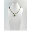 Exclusive necklace &quot;Silk&quot; Malachite, Faceted Topaz