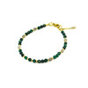 Exclusive bracelet &quot;Silk&quot; Malachite, Topaz facet