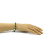 Exclusive bracelet &quot;Silk&quot; Malachite, Topaz facet