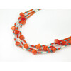 Exclusive necklace &quot;Astral&quot; Coral cube, rondel, tube, rice, Turquoise