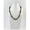 Exclusive necklace &quot;Istanbul&quot; Jadeite, Garnet, Sunstone crumb