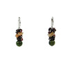 Exclusive earrings &quot;Istanbul&quot; Jadeite, Garnet, Sunstone crumb