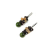 Exclusive earrings &quot;Istanbul&quot; Jadeite, Garnet, Sunstone crumb