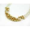 Exclusive necklace &quot;Salted caramel&quot; Mother of pearl, rice, rondel, 3 rows