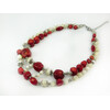 Exclusive necklace &quot;Focus&quot; Coral galotvka, plate rice, Mother-of-pearl