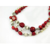 Exclusive necklace &quot;Focus&quot; Coral galotvka, plate rice, Mother-of-pearl