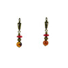 Exclusive earrings &quot;Remark&quot; Pearls, amber, coral rice, rondel