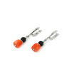 Exclusive earrings &quot;Pumpkin brownie&quot; Lava, Coral puck