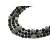 Exclusive necklace &quot;Lake&quot; Labrador, Garnet, 3 rows