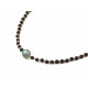 Exclusive necklace "Lake" Labrador, Garnet