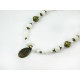 Exclusive necklace "Violet" Agate white