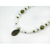 Exclusive necklace &quot;Violet&quot; Agate white