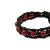 Exclusive leather bracelet &quot;Arrest&quot; Carnelian