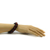 Exclusive leather bracelet &quot;Arrest&quot; Carnelian