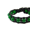 Exclusive leather bracelet &quot;Arrest&quot; Chrysoprase