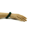 Exclusive leather bracelet &quot;Arrest&quot; Chrysoprase