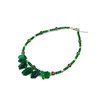 Exclusive necklace &quot;Orkhan&quot; Topaz facet, chrysoprase rondel, needles