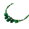 Exclusive necklace &quot;Orkhan&quot; Topaz facet, chrysoprase rondel, needles