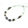 Exclusive necklace &quot;Moon Sonnet&quot; Moonstone, Barrel Amethyst, Lepidolite