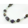 Exclusive necklace &quot;Moon Sonnet&quot; Moonstone, Barrel Amethyst, Lepidolite