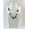 Exclusive necklace &quot;Moon Sonnet&quot; Moonstone, Barrel Amethyst, Lepidolite