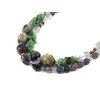 Exclusive necklace &quot;Crystal&quot; Amethyst barrel, Rock crystal, drop, tail, Lepidolite