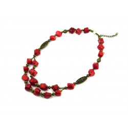 Exclusive necklace "Tira" Coral on a corner