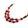 Exclusive necklace &quot;Tira&quot; Coral on a corner