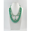 Exclusive necklace &quot;Overflow&quot; Turquoise, 3 rows