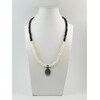 Exclusive necklace &quot;Ethnic style&quot; Pearl, Agate