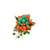 Exclusive brooch &quot;Autumn melody&quot; Sugar quartz, Coral crumb