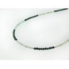 Exclusive necklace &quot;Jakart&quot; Malachite, Amazonite facet, silver