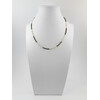 Exclusive necklace &quot;Jakart&quot; Malachite, Amazonite facet, silver