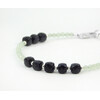 Exclusive bracelet &quot;Abra&quot; Aventurine cube facet, Cat&#039;s eye facet, silver