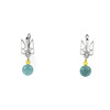 Exclusive earrings &quot;Dreaminess&quot; Aquamarine, Zircon