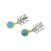 Exclusive earrings &quot;Dreaminess&quot; Aquamarine, Zircon